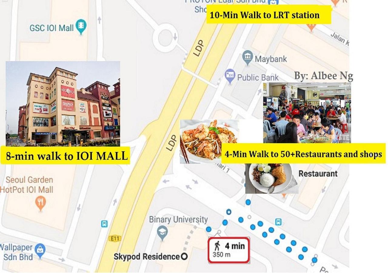 Puchong Skypod Residence, 1-5 Pax Cozy Unit, Walking Distance To Ioi Mall, 10Min Drive To Sunway Dış mekan fotoğraf